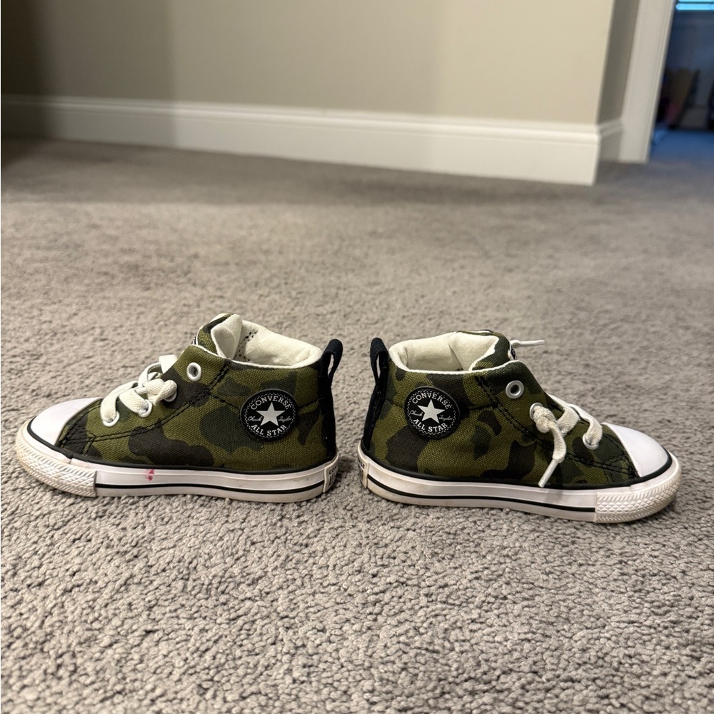 Converse Kids' Green Camouflage High-Tops